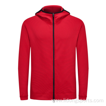 men women polyester hooded sport running jacket